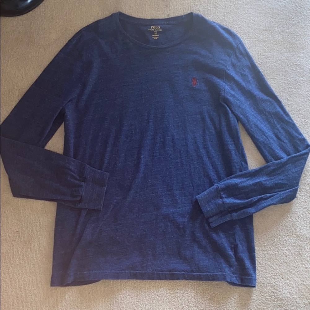 Long sleeve blue tee